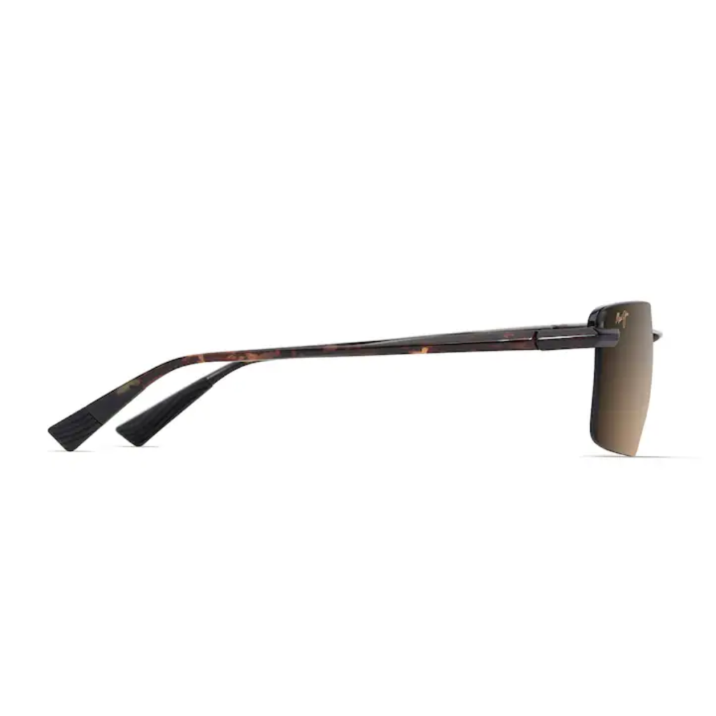 Occhiali da Sole senza montatura polarizzati LAULIMA Maui Jim 626-10A Shiny Dark Havana