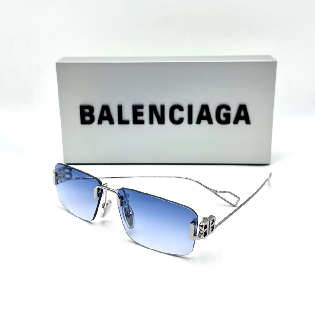 Occhiali Balenciaga BB0113O-002 Silver Blue Gradient