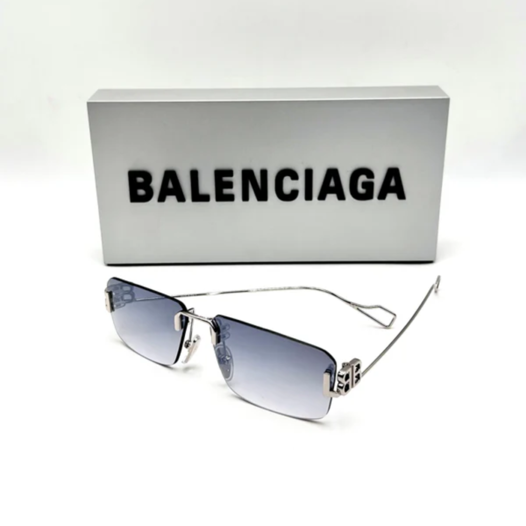 Occhiali Balenciaga BB0113O-002 Silver Grey Gradient