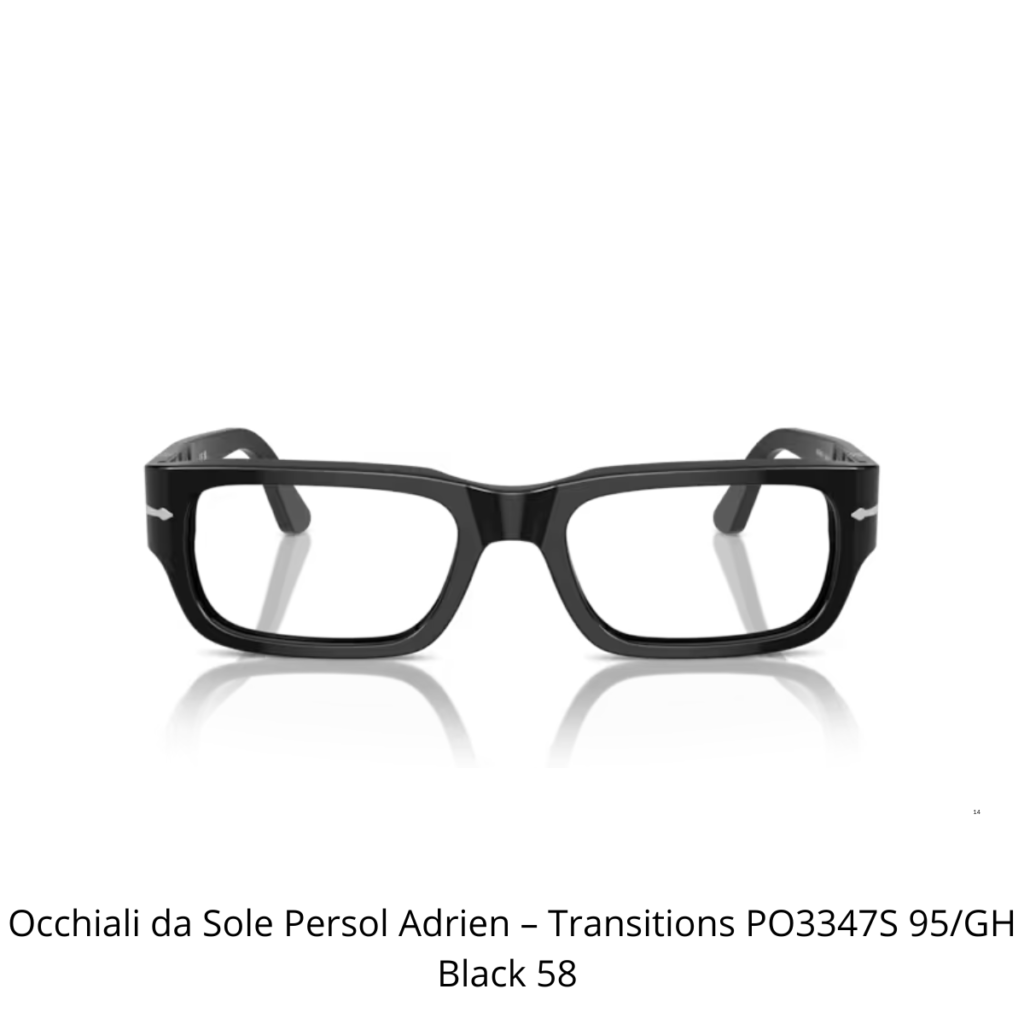 Occhiali da Sole Persol Adrien – Transitions 8056597988544 PO3347S 95/GH Black 58