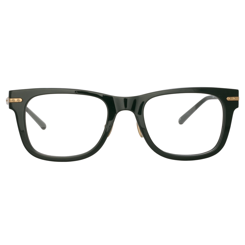 LINDA FARROW MEN'S PORTICO OPTICAL D-FRAME IN FOREST GREEN (ASIAN FIT)