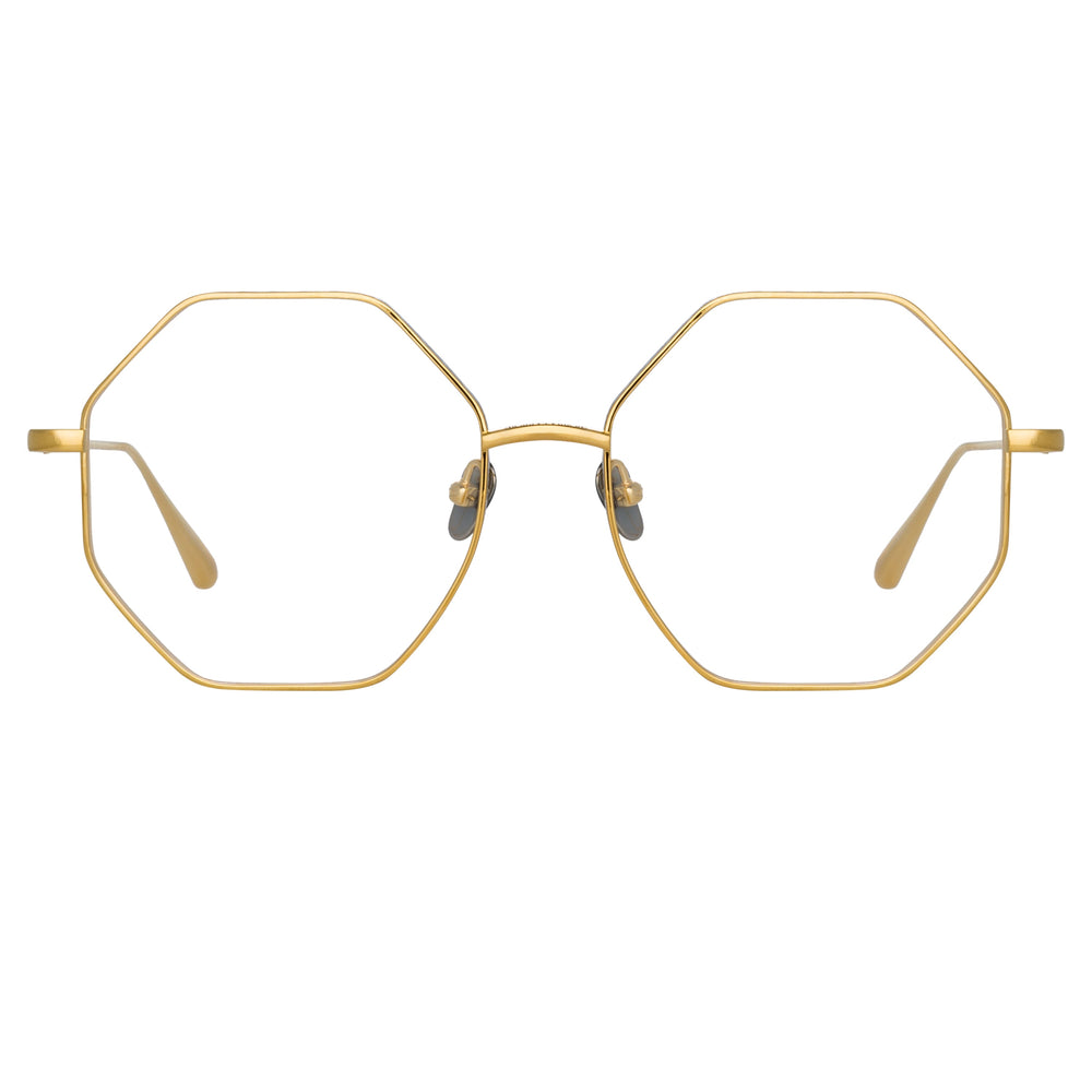 LINDA FARROW LIANAS HEXAGON OPTICAL FRAME IN YELLOW GOLD LFL1253C5OPT