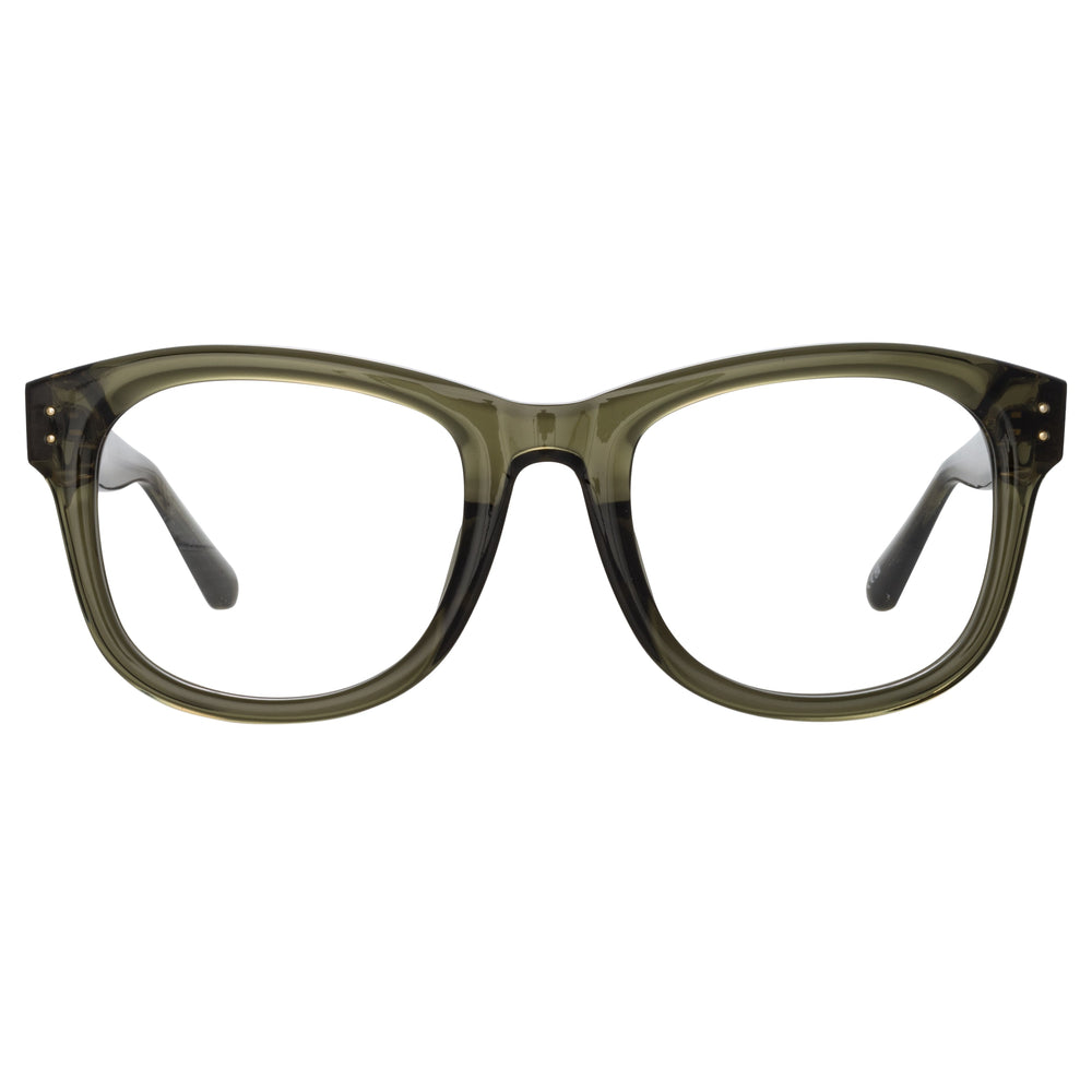 LINDA FARROW EDSON OPTICAL D-FRAME IN TRANSLUCENT GREEN LFL1385C9OPT