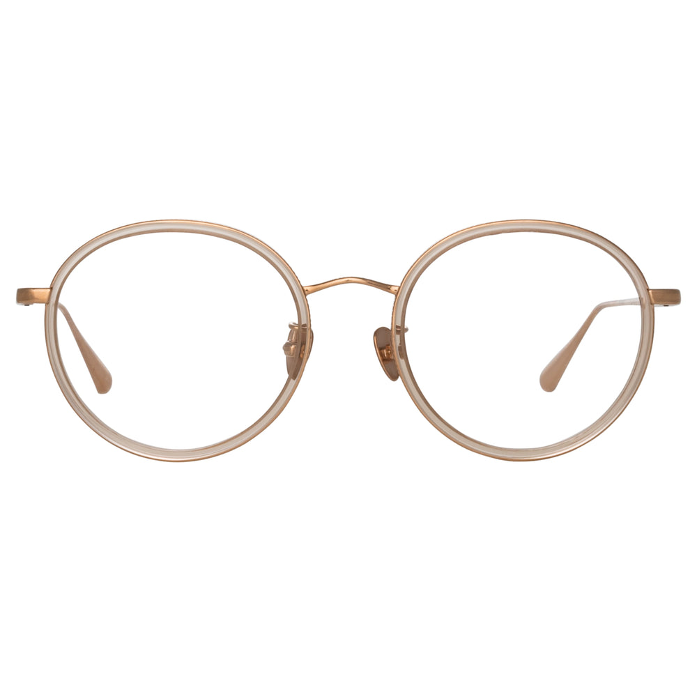 LINDA FARROW SATO OVAL OPTICAL FRAME IN ROSE GOLD LFL1452C3OPT