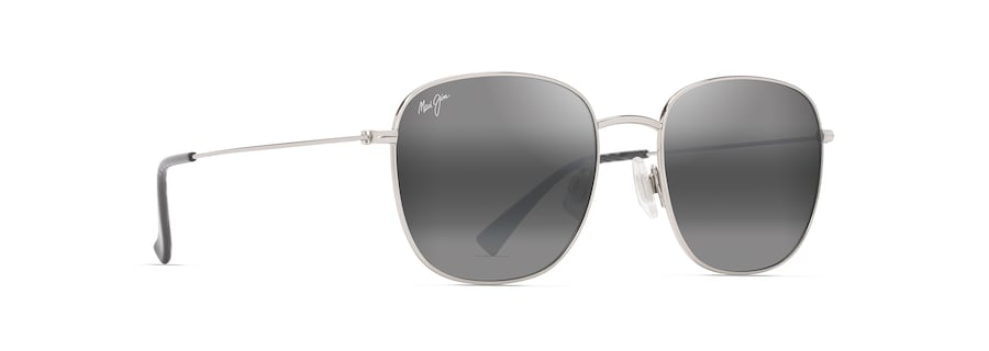 Occhiali da Sole Maui Jim ‘ŌLALI ASIAN FIT 657-17A Argento lucido con nero