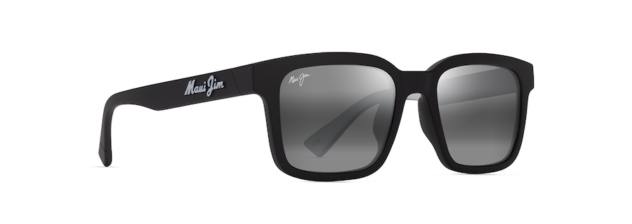 Occhiali da Sole Maui Jim ‘ŌPIOPIO ASIAN FIT 659-02 Nero opaco con effetto sfumato bianco interno