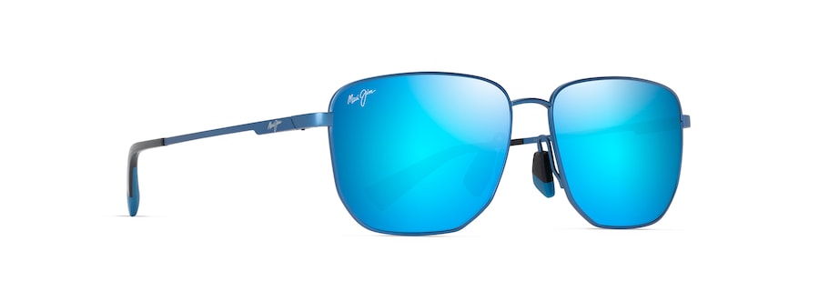 Occhiali da Sole Maui Jim LAMALAMA ASIAN FIT B652-03 Blu trasparente opaco