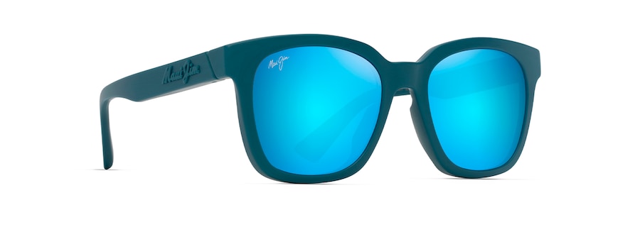 Occhiali da Sole Maui Jim HONUA ASIAN FIT B653-03 Blu petrolio opaco