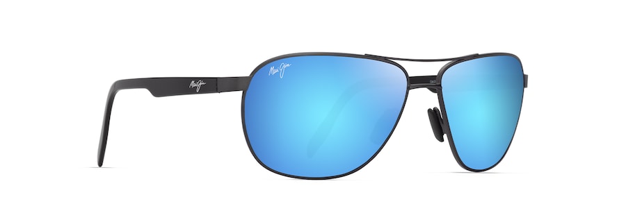 Occhiali da Sole Maui Jim CASTLES B728-17 Rutenio scuro opaco con nero