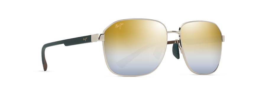 Occhiali da Sole Maui Jim ‘ONIPA‘A ASIAN FIT DGS651-16 Oro lucido con verde