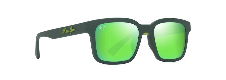 Occhiali da Sole Maui Jim ‘ŌPIOPIO ASIAN FIT GM659-15 Verde scuro opaco