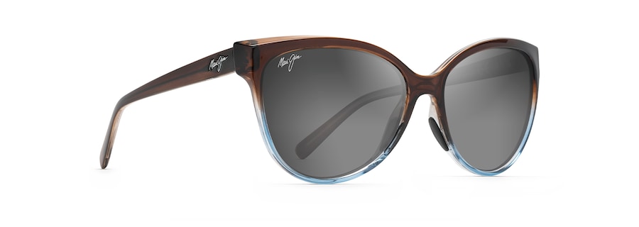 Occhiali da Sole Maui Jim 'OLU 'OLU GS537-01F Cioccolato scuro traslucido con blu