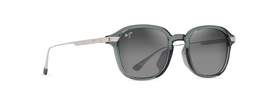 Occhiali da Sole Maui Jim KA‘OUO ASIAN FIT GS625-14 Grigio trasparente lucido con argento