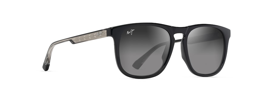 Occhiali da Sole Maui Jim KŪPA‘A GS641-14 Nero lucido con grigio chiaro trasparente