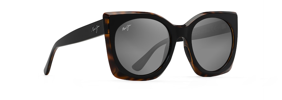 Occhiali da Sole Maui Jim PAKALANA GS855-02 Nero con interno Tartaruga