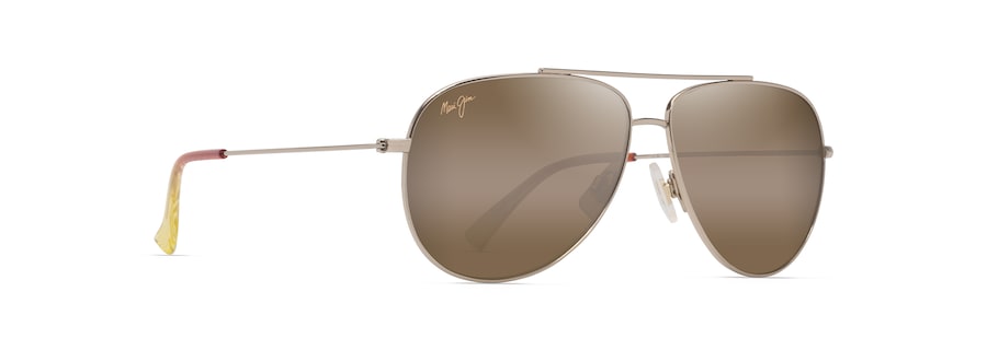 Occhiali da Sole Maui Jim HAU‘OLI H665-16B Oro chiaro lucido con arancione e giallo