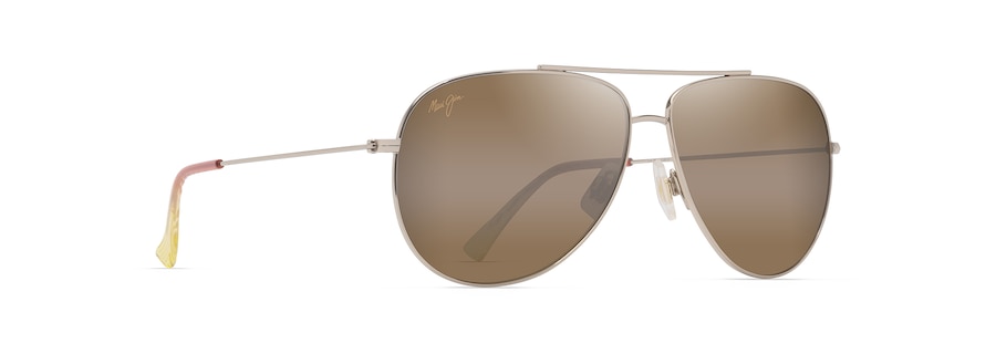 Occhiali da Sole Maui Jim HAU‘OLI XL H674-16B Oro chiaro lucido con arancione e giallo