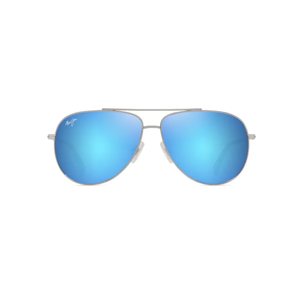 Occhiali da Sole Maui Jim HAU‘OLI B665-17B Argento lucido con blu e verde