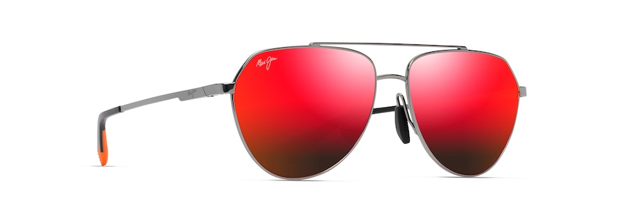 Occhiali da Sole Maui Jim WAIWAI RM634-17 Rutenio chiaro lucido