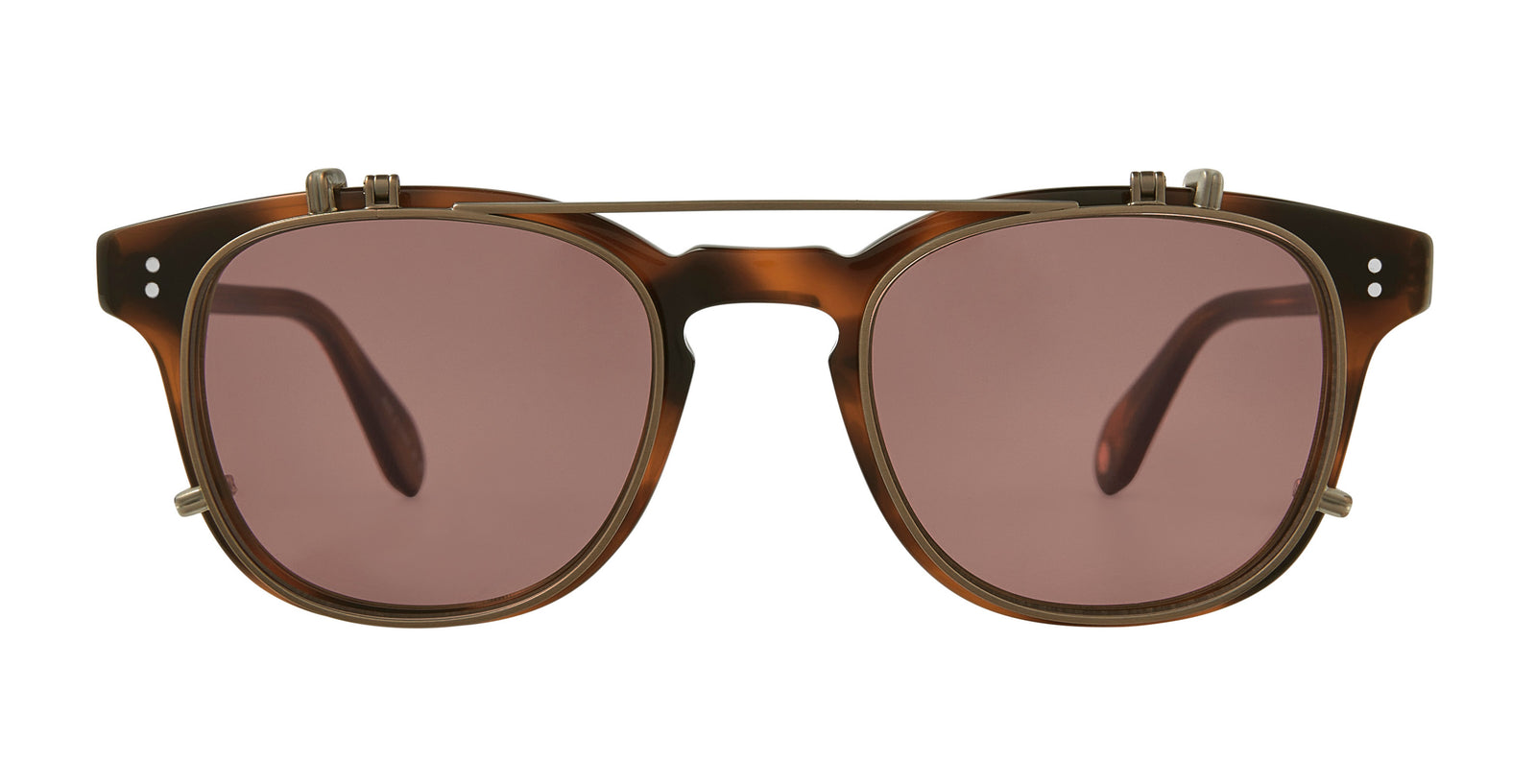 Garrett Leight LANGLEY CLIP Antique Gold/Bordeaux