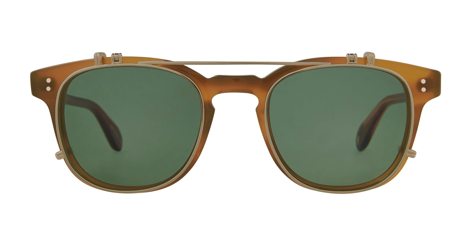 Garrett Leight LANGLEY CLIP Gold/Emerald