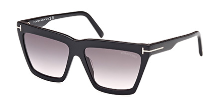 Occhiali da Sole Tom Ford EDEN FT1110-01B-56 Nero Lucido