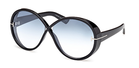 Occhiali da Sole Tom Ford EDIE-02 FT1116-01X-64 Nero Lucido