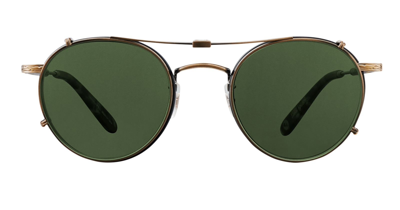 Garrett Leight WILSON CLIP Antique Gold/Green